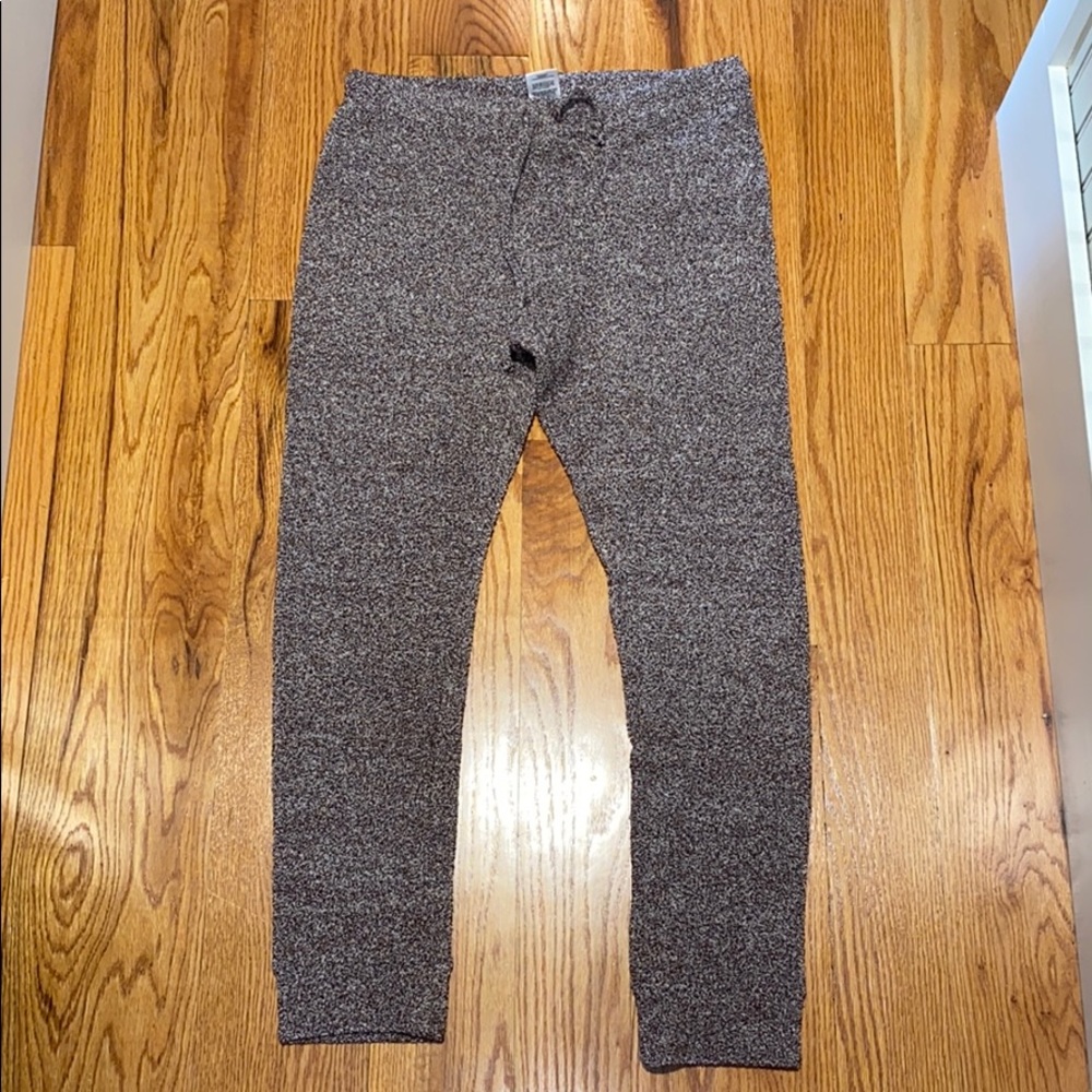 Purple and White Fleece Joggers